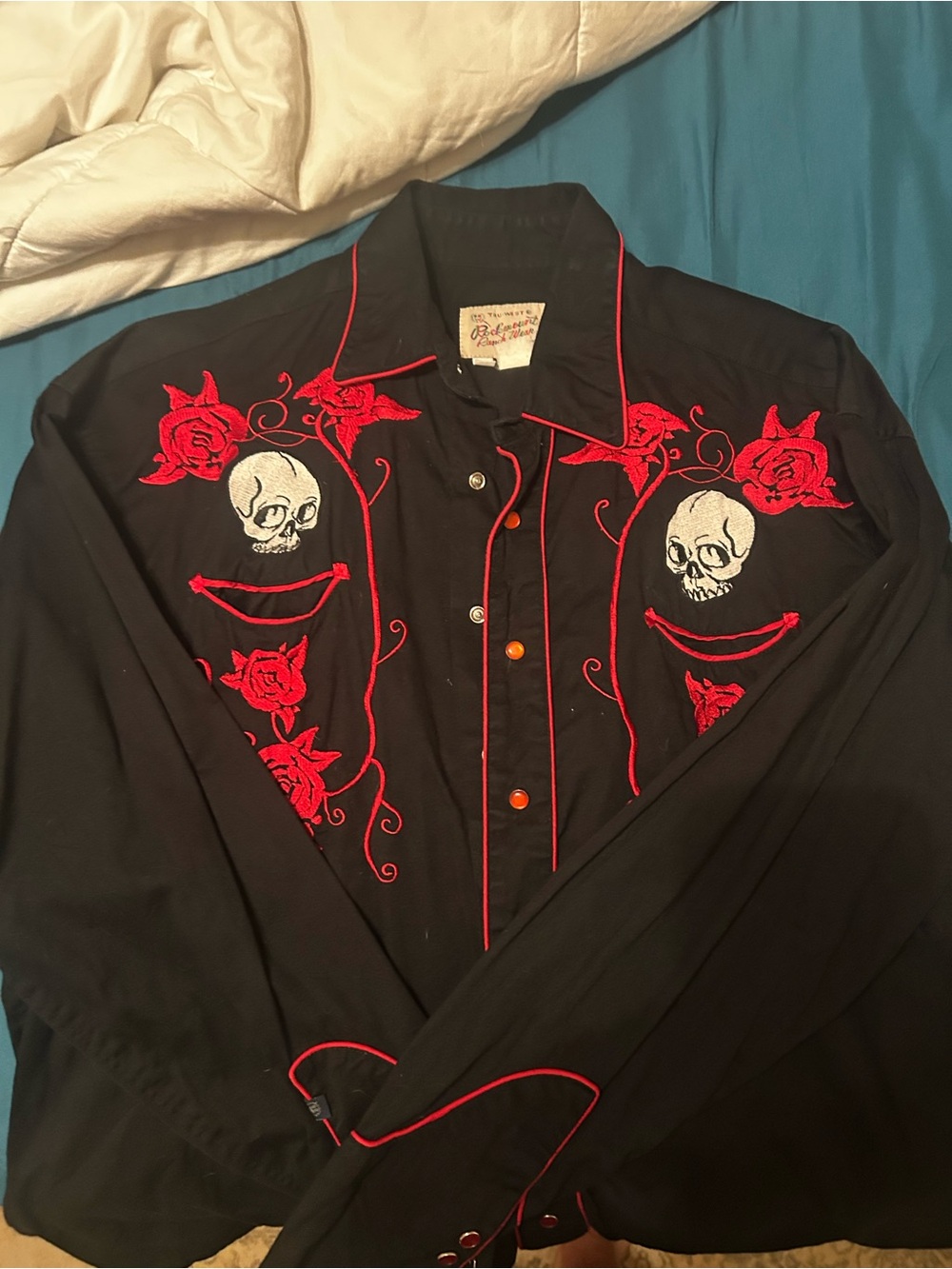 Embroidered Western/Rockabilly Shirt